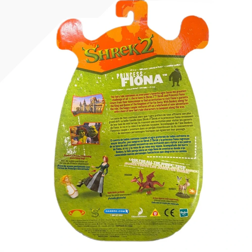 Hasbro Shrek 2 Princess Fiona Action Figure Spin Kick Action Prince Charming